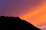 Vibrant Sunset Cloud Formation Stock Photo