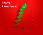 Xmas Tree Represents Congratulation Holiday And Seasonal Stock Photo