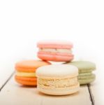 Colorful French Macaroons Stock Photo