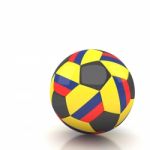 Colombia Soccer Ball Isolated White Background Stock Photo