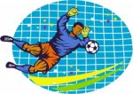 Goalie Soccer Football Player Retro Stock Photo