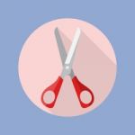 Scissors Flat Icon Stock Photo