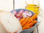 Steamed  Root Vegetable On A Bowl Stock Photo