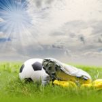 Soccer Ball And Soccer Shoes Stock Photo