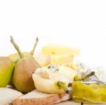 Cheese And Pears Stock Photo