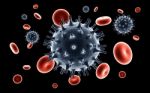 3d Virus And Blood Cells Stock Photo