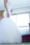 Bride In Wedding Dress Stock Photo