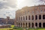 The Ancient Roman Theatre Of Marcellus In Rome Stock Photo