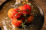 Red Ripe Fresh Tomatoes Stock Photo