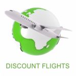 Discount Flights Shows Fly Airline And Air 3d Rendering Stock Photo