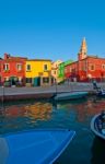 Italy Venice Burano Island Stock Photo