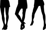 Silhouette Girls Leg Stock Photo