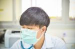 Asia Scientist Working In Biological Laboratory Stock Photo