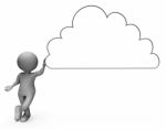 Cloud Copyspace Shows Blank Clouds And Cloudy 3d Rendering Stock Photo