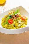 Pasta Pesto And Vegetables Stock Photo