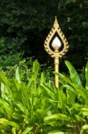 Thai Art Decorate Statue  Lamp Pole Stock Photo