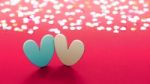 Hearts On Pink Background Stock Photo