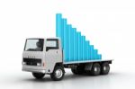 Business Graph In  Truck Stock Photo