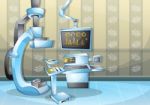 Cartoon  Illustration Interior Surgery Operation Room With Separated Layers Stock Photo