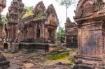 Amazing Temple  Ancient Bayon Castle, Angkor Thom, Siem Reap, Cambodia Stock Photo