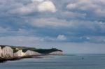 Seaford, Sussex/uk - June 12 : Storm Brewing Over The Seven Sist Stock Photo