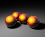 Balls 3D Rosse Stock Photo