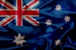 Australia Grunge Waving Flag Stock Photo