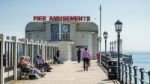 Worthing, West Sussex/uk - April 20 : View Of Worthing Pier In W Stock Photo