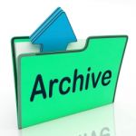 Archive File Means Cloud Storage And Network Stock Photo