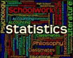 Statistics Work Shows Analysing Stats And Word Stock Photo