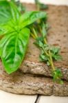 Bread Basil And Thyme Stock Photo