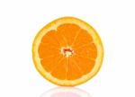 Ripe Orange Isolated On White Background Stock Photo