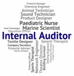 Internal Auditor Represents Text Actuary And Auditing Stock Photo