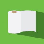 Tissue Roll Flat Icon   Illustration  Stock Photo