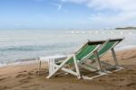 Beach Chair On The Beach In Pattaya Stock Photo