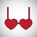  Love Heart Fashion Bra Stock Photo