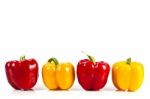 Red And Yellow Bell Pepper Stock Photo