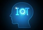 Internet Of Things Technology Circle Human Head Abstract Backgro Stock Photo