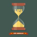 Life Sandglass In Flat Style Stock Photo