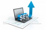 Search Engine Optimization Growth Chart Stock Photo