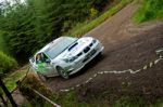 N. Henry Driving Subaru Impreza Stock Photo