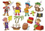 Illustration Of Pirate Child Cartoon Stock Photo