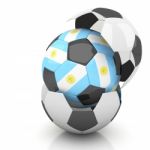 Agentina Soccer Ball Isolated White Background Stock Photo