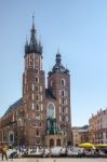 St Marys Basilica In Krakow Stock Photo