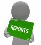 Reports Folder Indicates Information Office And Analysis 3d Rend Stock Photo