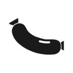 Packed Sausage Symbol Icon  Illustration On White B Stock Photo