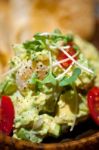 Avocado And Shrimps Salad Stock Photo