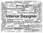 Interior Designer Shows Decorating Job And Employment Stock Photo