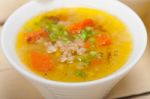 Syrian Barley Broth Soup Aleppo Style Stock Photo