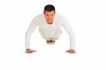 Man Doing Press Ups Stock Photo